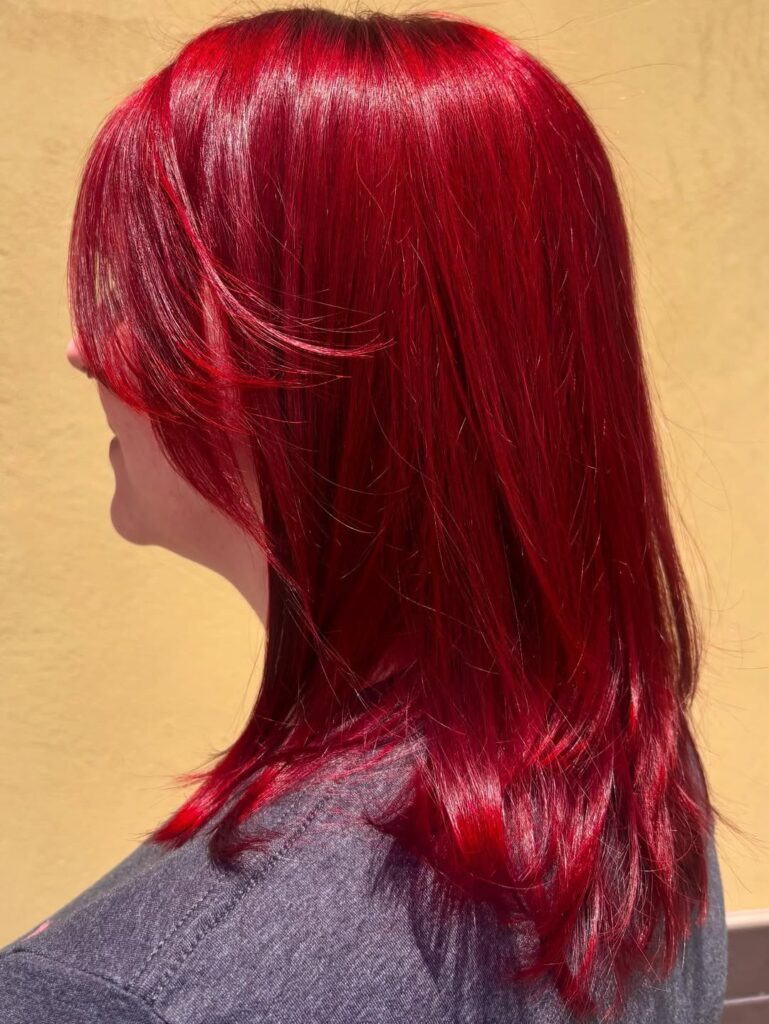 bright red hair coloring